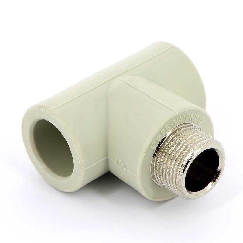 Тройник полипропиленовый FV-Plast 25х3/4х25 мм с наружной резьбой 222525