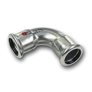 Отвод 90° стальной пресс SANHA SANHA-Therm 15 мм ВПр-ВПр 124002A15