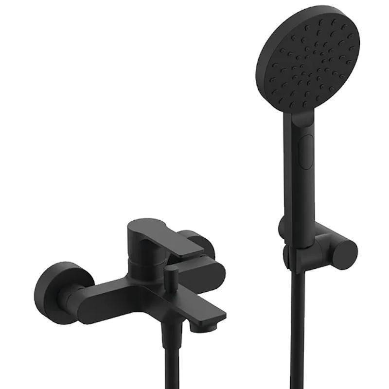 Смеситель для ванны Remer Energy с душевым набором черный матовый EY02NO