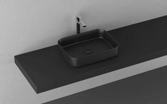 Раковина накладная ISVEA Infinity 500х360х120 мм черный матовый 10NF65050SV2N