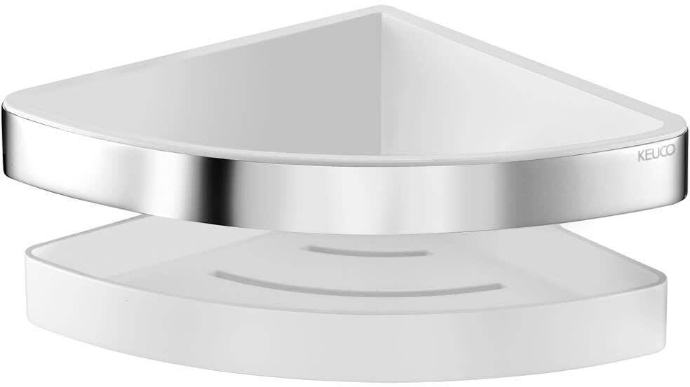 Корзинка для душа угловая KEUCO Edition Moll белая хром 12757010000