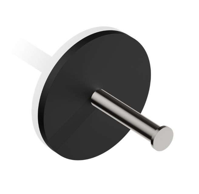 Бумагодержатель Decor Walther Stone 150x125x150 мм черный матовый/матовая сталь 0974465