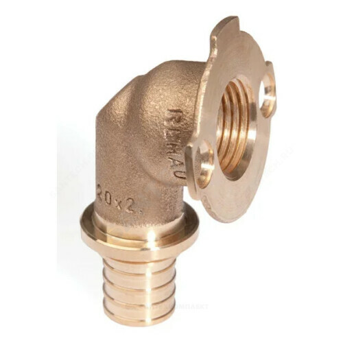 Угольник настенный фланцевый REHAU RAUTITAN RX 16-Rp 1/2 бронза 14563811001