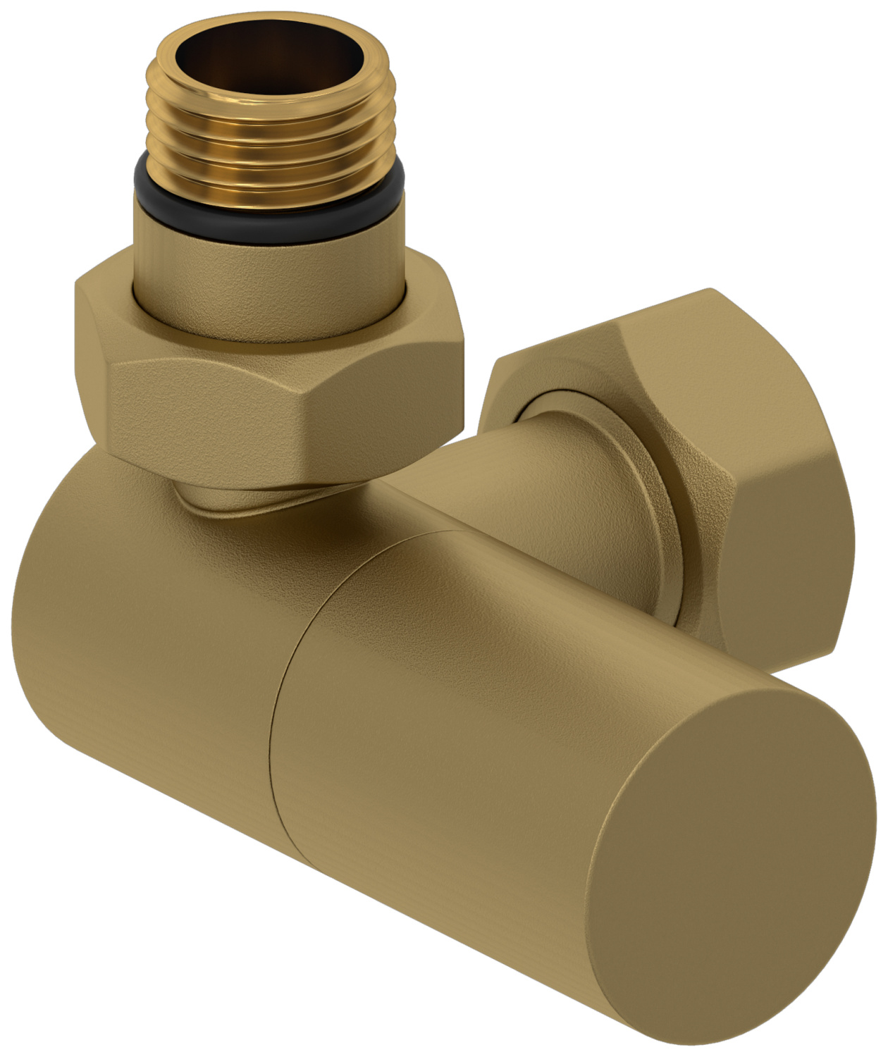 Вентиль регулировки температуры Сунержа 3D левый цилиндр G 1/2 x G 3/4 золото матовое 032-1402-1234