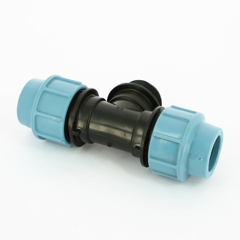 Тройник компрессионный Unidelta ПНД 32x1 1/4 наружная резьба 1010032005