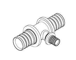 Тройник REHAU RAUTITAN MX 32-20-32 латунь 11080651001