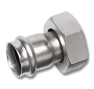 Соединение резьбовое SANHA NiroSan Press 35 мм x 1 1/2 ВР с плоским уплотнением 69359M351123