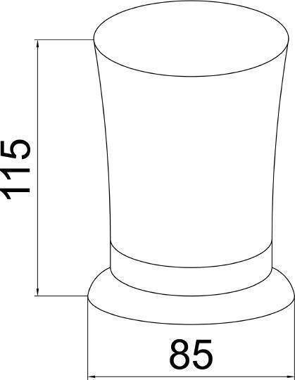Стакан настольный Boheme Brillante 8.5х8.5х11.5 см хром 10441