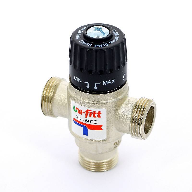 Клапан термосмесительный Uni-Fitt 3/4 35-60°C боковое смешение 351N3130