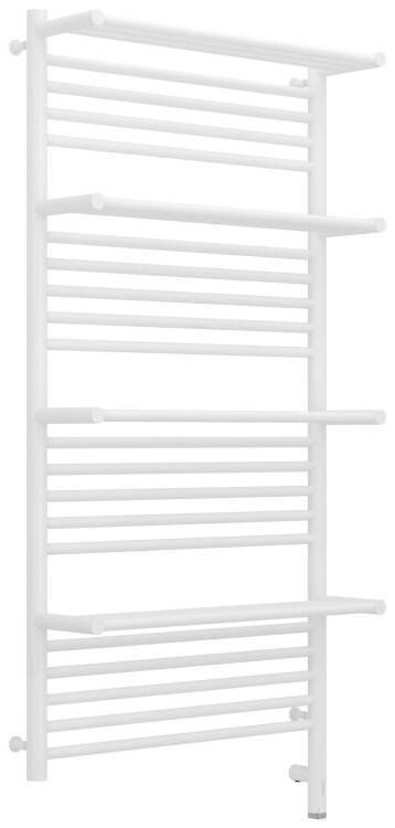 Полотенцесушитель электрический Сунержа Богема 3.0 с 4 полками 1200x600 мм МЭМ нижнее справа белый матовый 3058091260