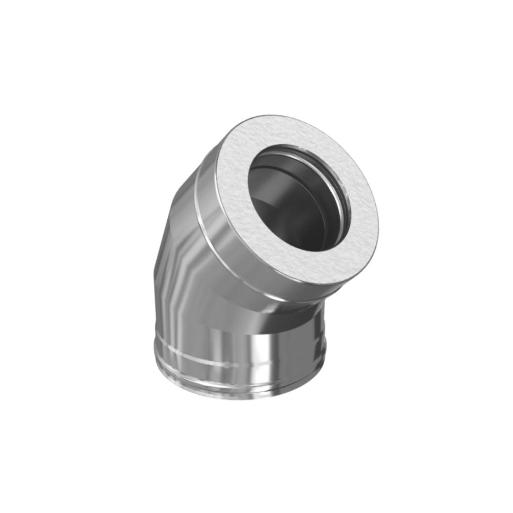 Отвод-сэндвич Теплов и Сухов 135° Ø115/200 мм AISI 304 0.8 мм нерж/ceramics 00-00000405