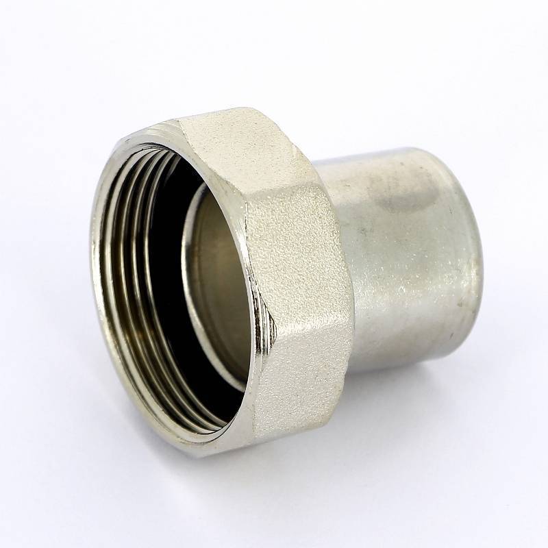 Муфта-вставка пресс с накидной гайкой Viega Sanpress Inox 35х1 1/2 ВР нержавеющая сталь 438227