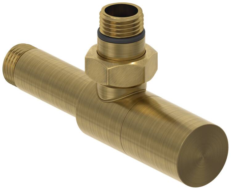 Вентиль угловой Сунержа Цилиндр G 1/2 x G 1/2 состаренная латунь 05114001212