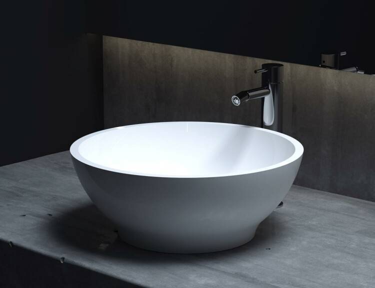 Раковина накладная Salini Gloria 415х415х150 мм белый матовый 1102203M