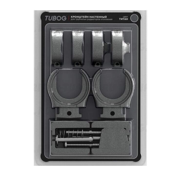 Комплект настенных кронштейнов RIFAR TUBOG (3 кронштейна и 2 упора) Титан матовый NKT01TI