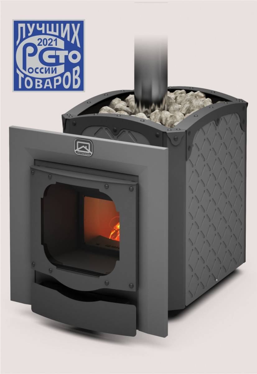 Печь для бани Теплодар Былина-18 Ч Панорама АПБ1.31.000.00