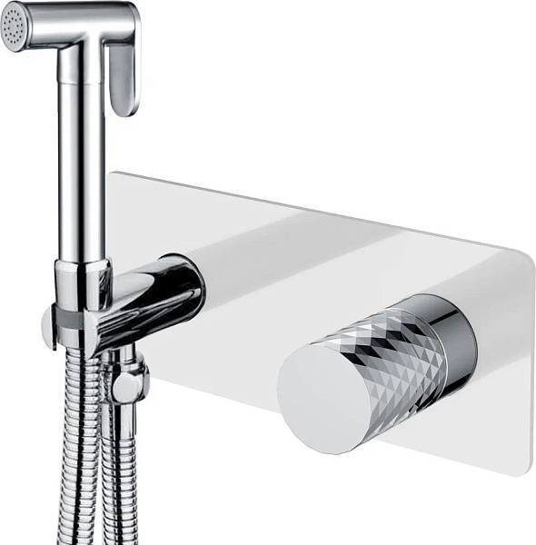 Гигиенический душ со смесителем Boheme Stick белый/хром 127-WCR