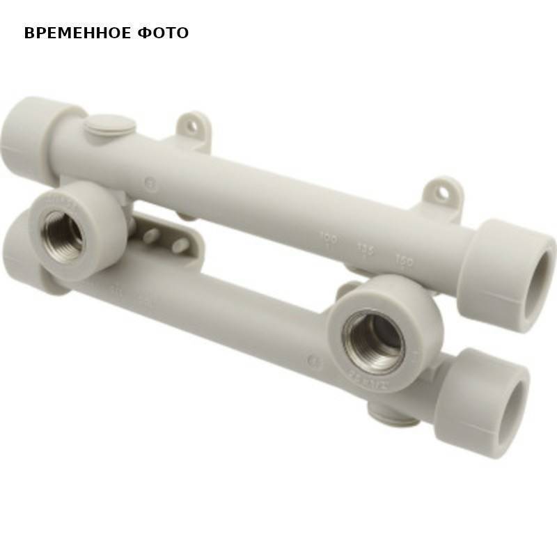 Водорозетка полипропиленовая двойная AlcaPipe PPR настенный комплект 20х1/2 ВР AB221020012