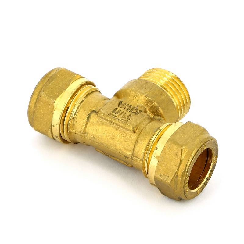 Тройник обжимной Tiemme 15х1/2х15 НР 1100096