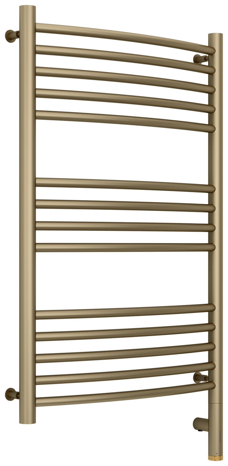 Полотенцесушитель электрический Сунержа Богема 3.0 выгнутая 532x924 мм правый золотой шелк матовый 32-5803-8050