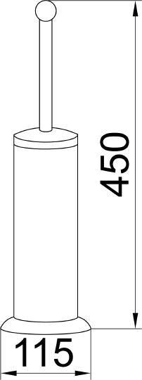 Ершик для унитаза напольный Boheme Brillante хром 10438