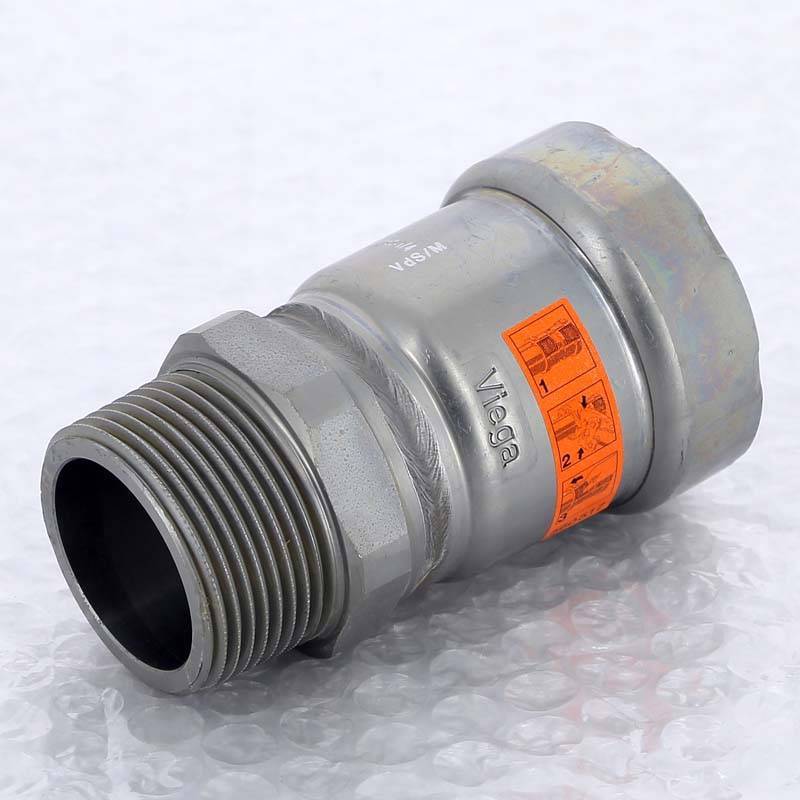 Муфта пресс с наружной резьбой Viega Megapress 1 1/4 оцинкованная сталь 695309