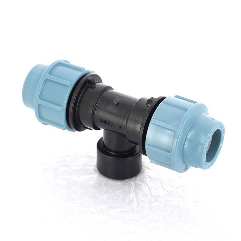 Тройник обжимной с внутренней резьбой Unidelta 25х3/4 для ПНД 1007025003