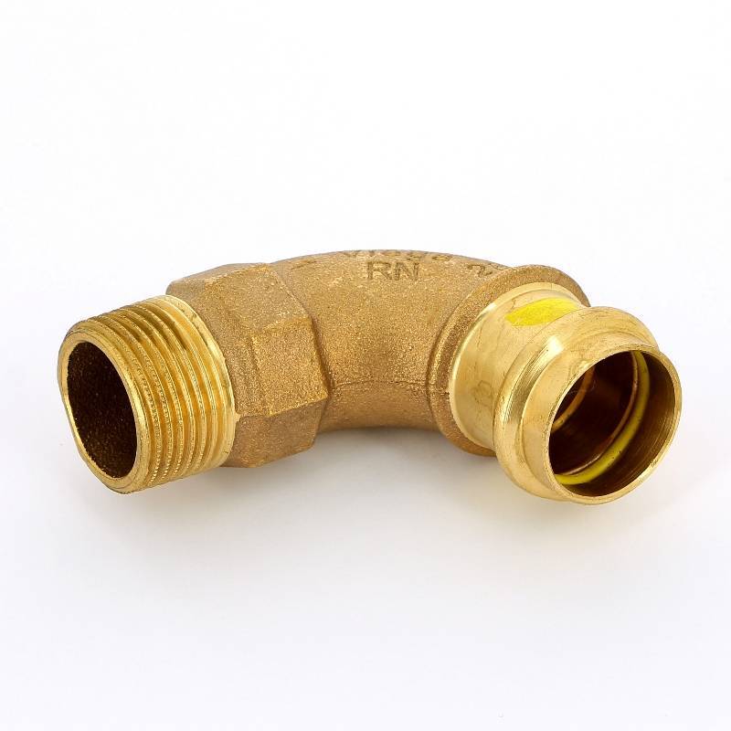 Угол пресс с наружной резьбой Viega Profipress G бронза 28x1 345785