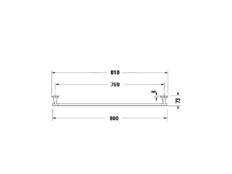 Полотенцедержатель Duravit Starck T 810 мм Black Matt 0099434600