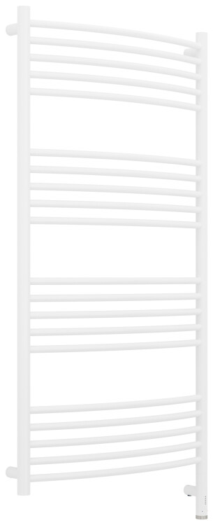 Полотенцесушитель электрический Сунержа Богема 3.1 выгнутая 1200x600 мм МЭМ нижнее справа белый матовый 3060031260