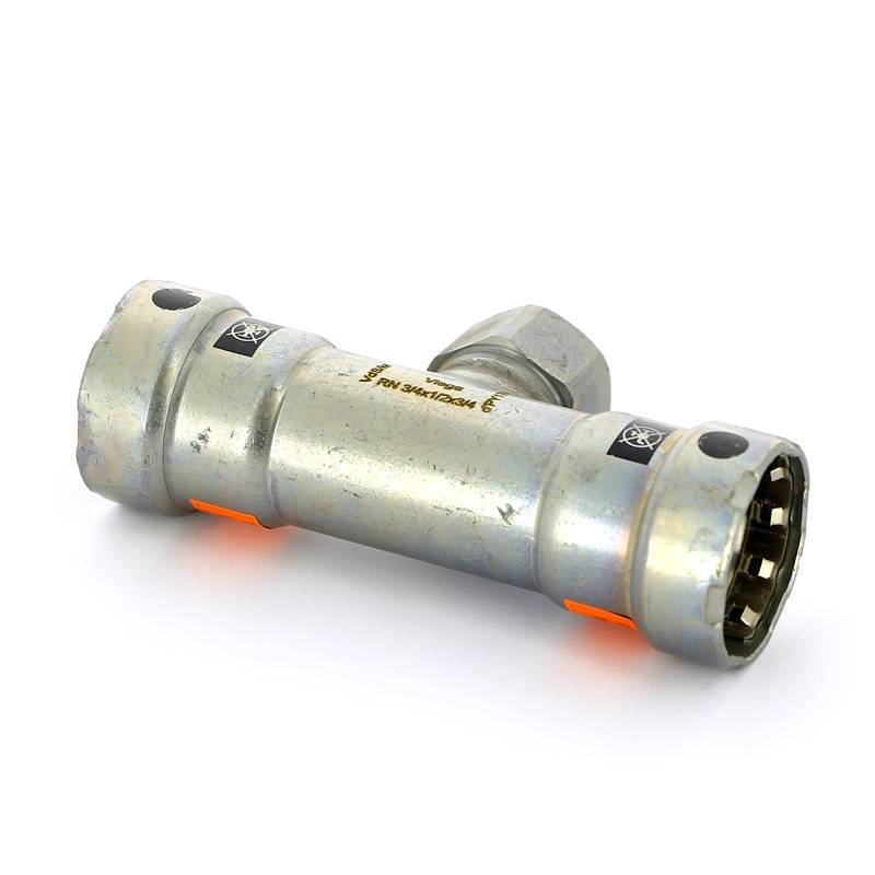 Тройник пресс-ВР оцинкованная сталь Viega Megapress 3/4x1/2x3/4 695170