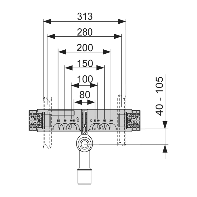 Монтажный комплект для установки раковины TECE TECEprofil 9020033