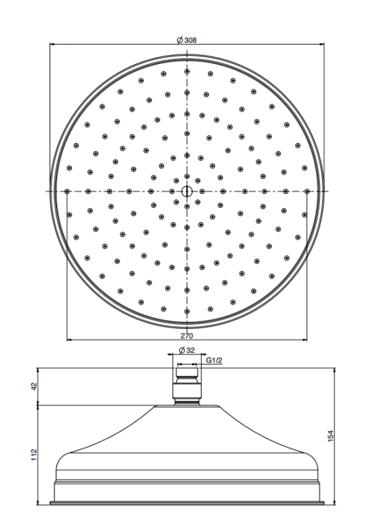 Верхний душ Fima Carlo Frattini Showerhead 300 мм круглый цвет золото брашированное F23712OS