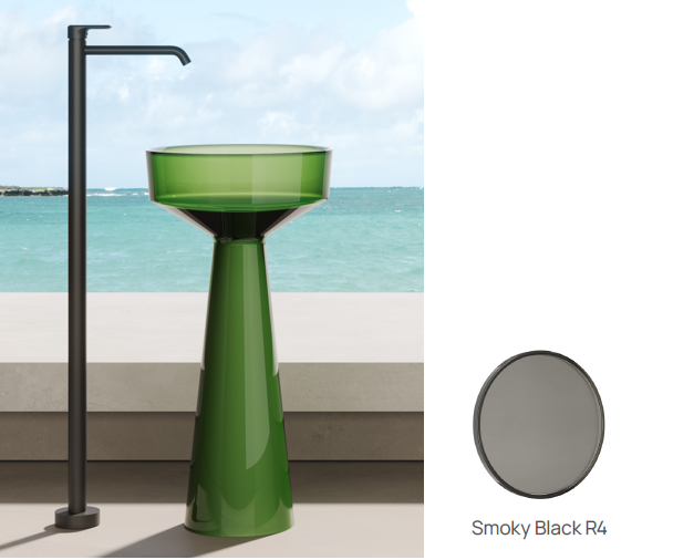 Раковина напольная DEA Design Pedestal Basin 425х425х850 мм Smoky Black DD2018425R4