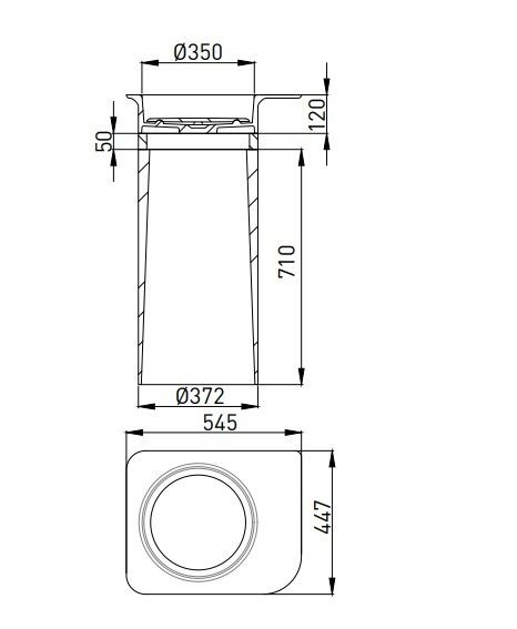 Раковина напольная Salini Ninfea 545x447x880 мм матовая RAL 7016 130221MFRAL7016