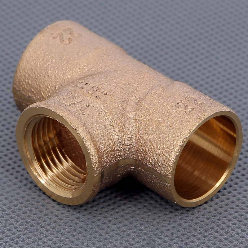 Тройник бронзовый под пайку Viega 22х1/2 ВР 101978