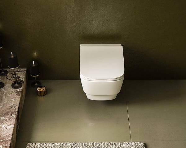 Унитаз подвесной Boheme Bello с функцией биде 35,5х53 см белый матовый 971-2-MW