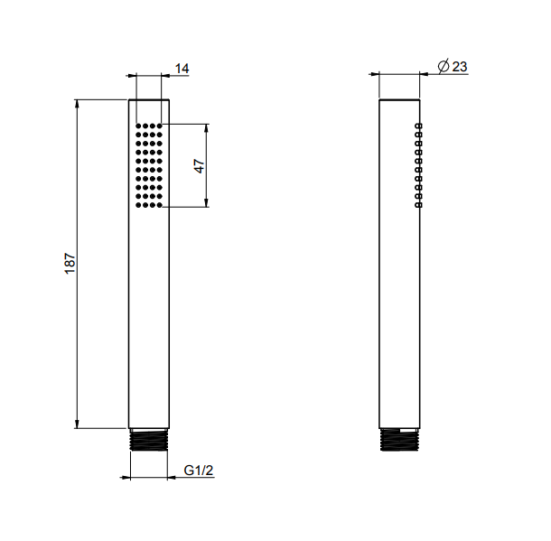 Ручной душ FIMA Carlo Frattini Handshowers 14x47 мм черный хром F2067OTCN
