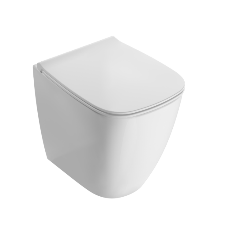 Унитаз напольный Globo GENESIS 360x500x430 мм безободковый белый GN002BI