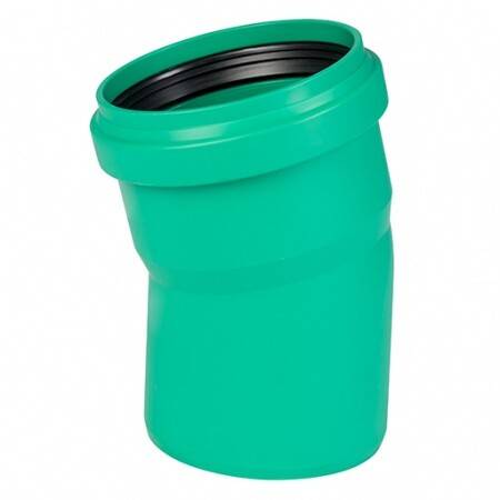 Отвод канализационный Ostendorf KG2000 KG2000B 15° 110 мм RAL 6017 771300