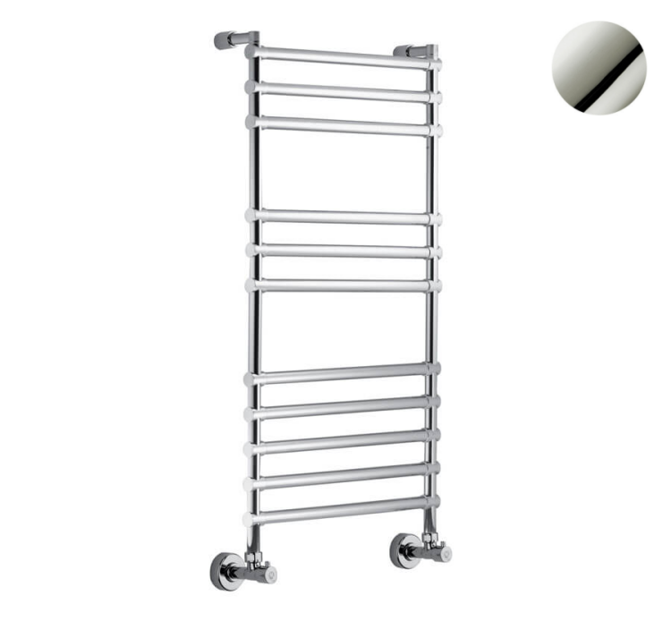Полотенцесушитель водяной Margaroli Sole 400x1072 мм Bright Nickel 4643711BNN