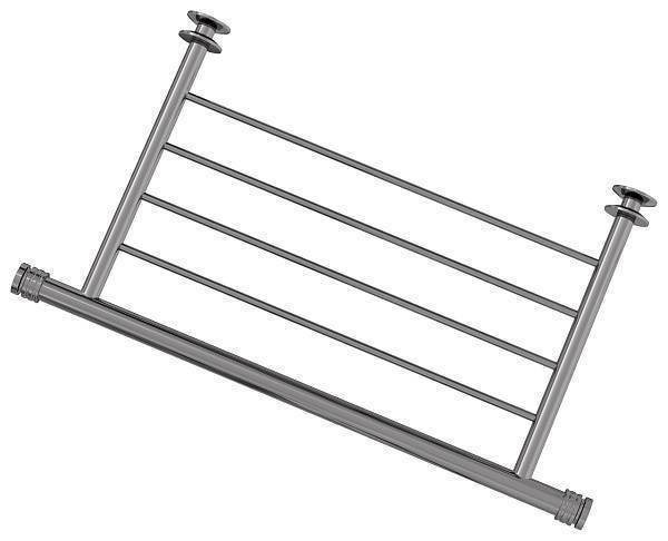 Полка для полотенцесушителя Сунержа прямая 4 перекладины 438x240 мм черный хром 01-2012-4370