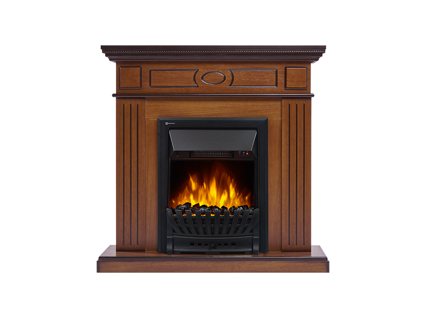 Портал для электрокамина Firelight Bianco Classic шпон орех НС-1141402