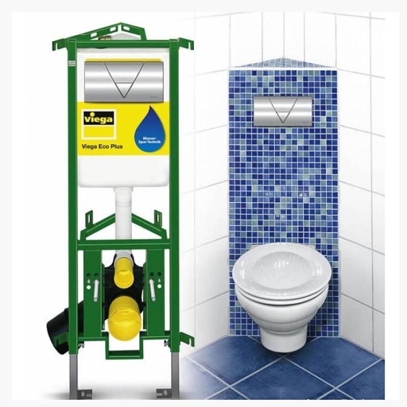 Комплект инсталляции Viega Eco Plus с кнопкой Visign for Style 10 1130х490 мм 660338