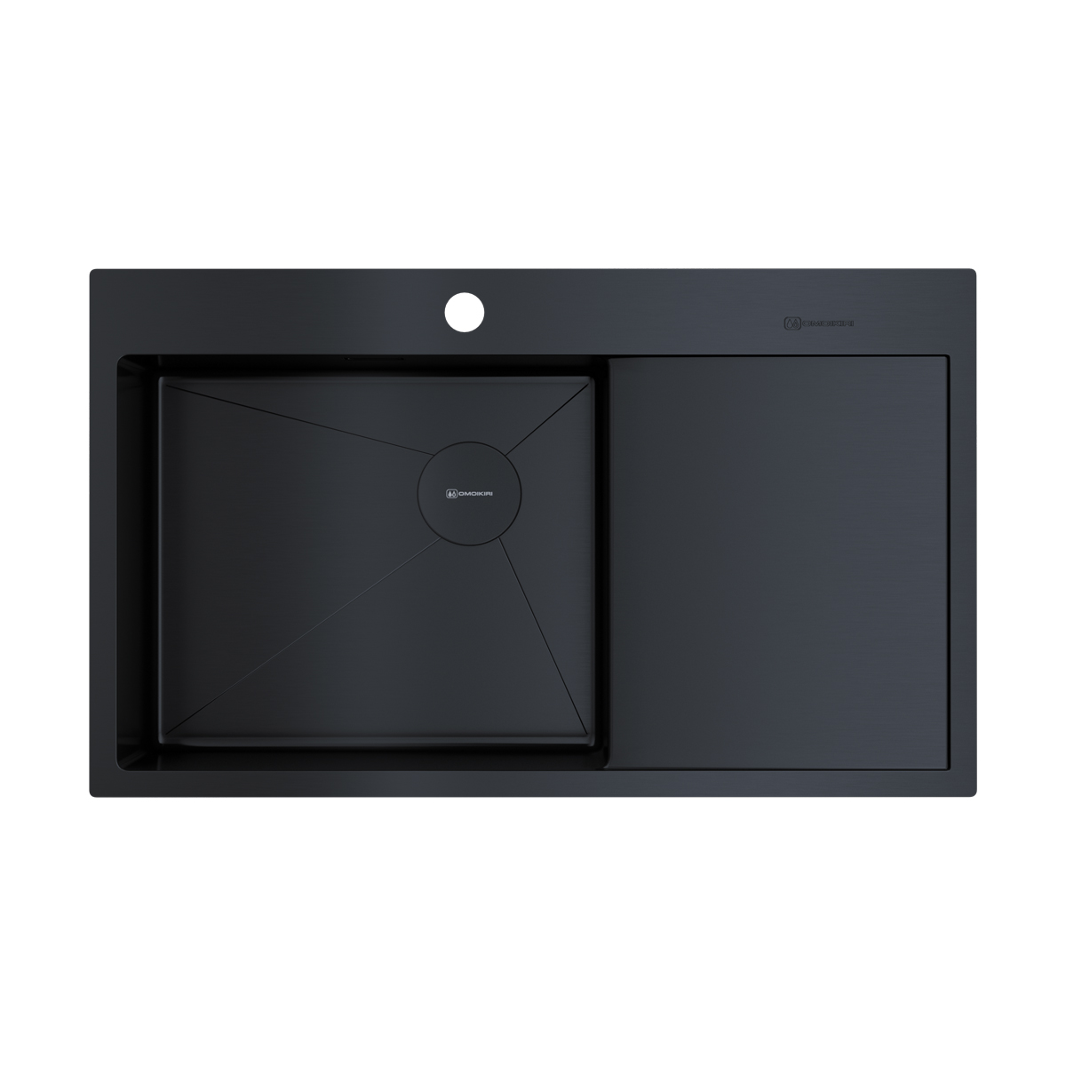 Кухонная мойка Omoikiri Akisame 86-L Side GB 86x51 см нержавеющая сталь графит 4997043