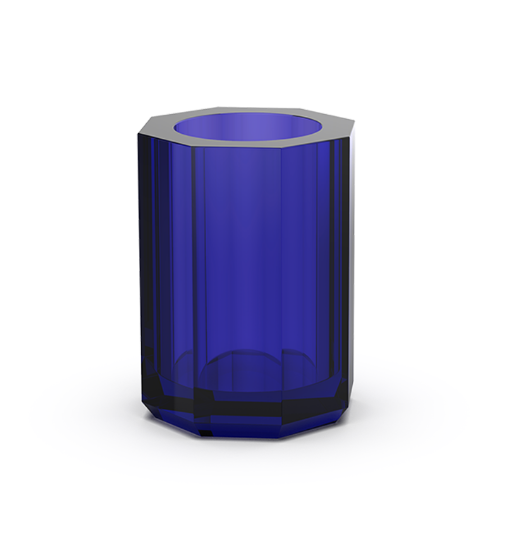 Стакан для зубных щеток Decor Walther Kristall 70х70х100 мм Capri blue 0923995