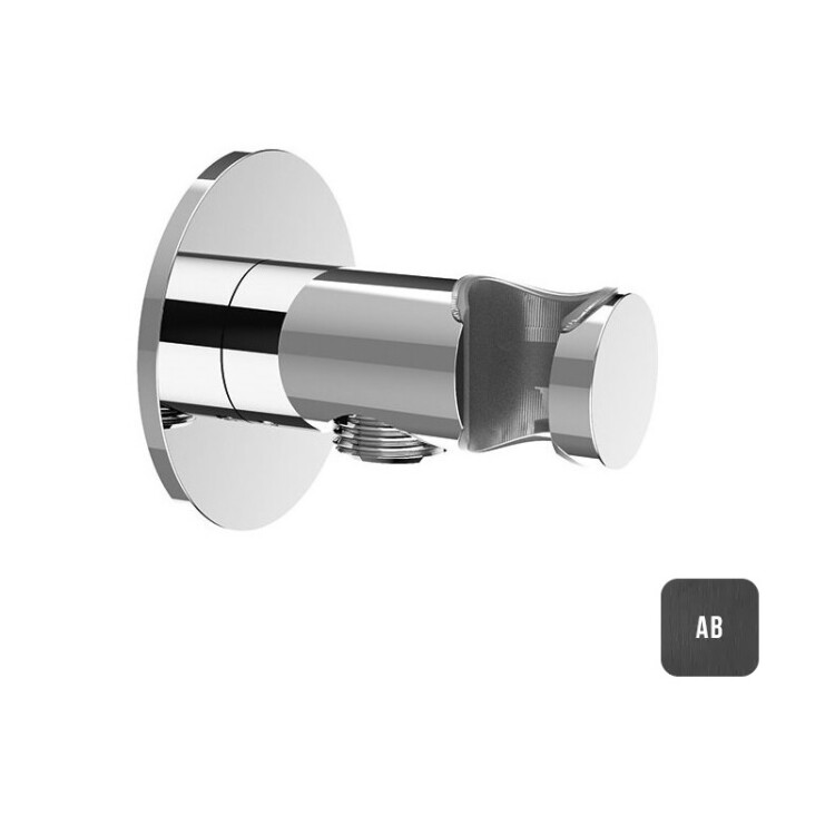 Шланговое подсоединение с держателем Almar Showers Accessories Absolute Black Brushed PVD E095037AB