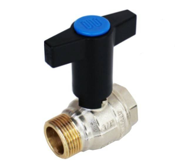 Кран шаровой Everline 1/2 НР-ВР с высокой пластиковой ручкой EV126201