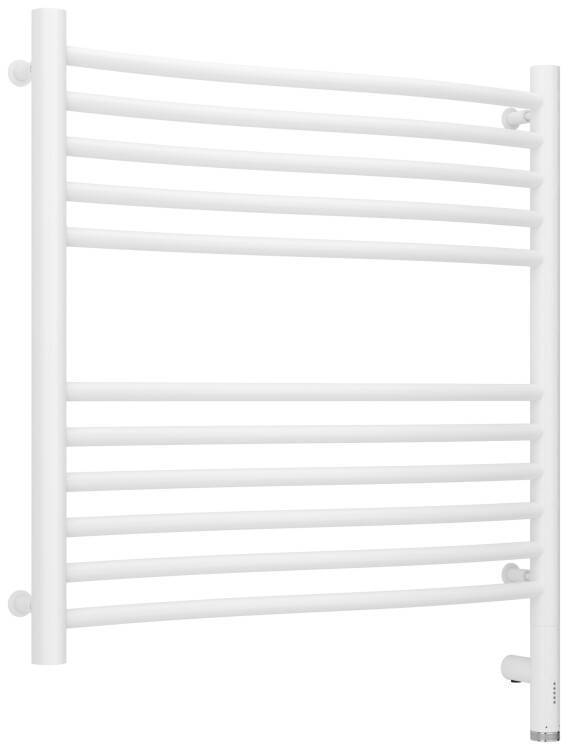 Электрический полотенцесушитель Сунержа Флюид 3.0 724x632 мм МЭМ нижнее справа белый матовый 30-5821-6060