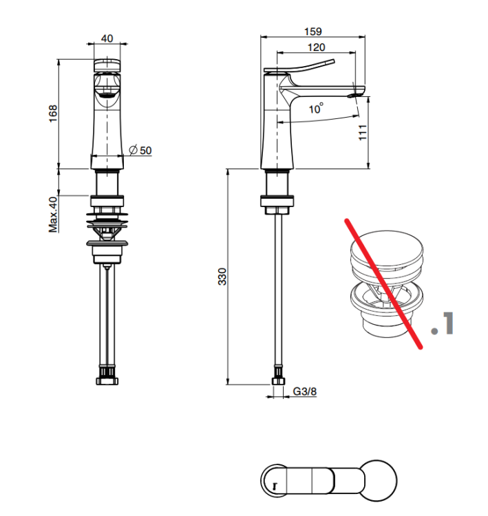 Смеситель для раковины Fima Carlo Frattini Flo золото F3801OR1